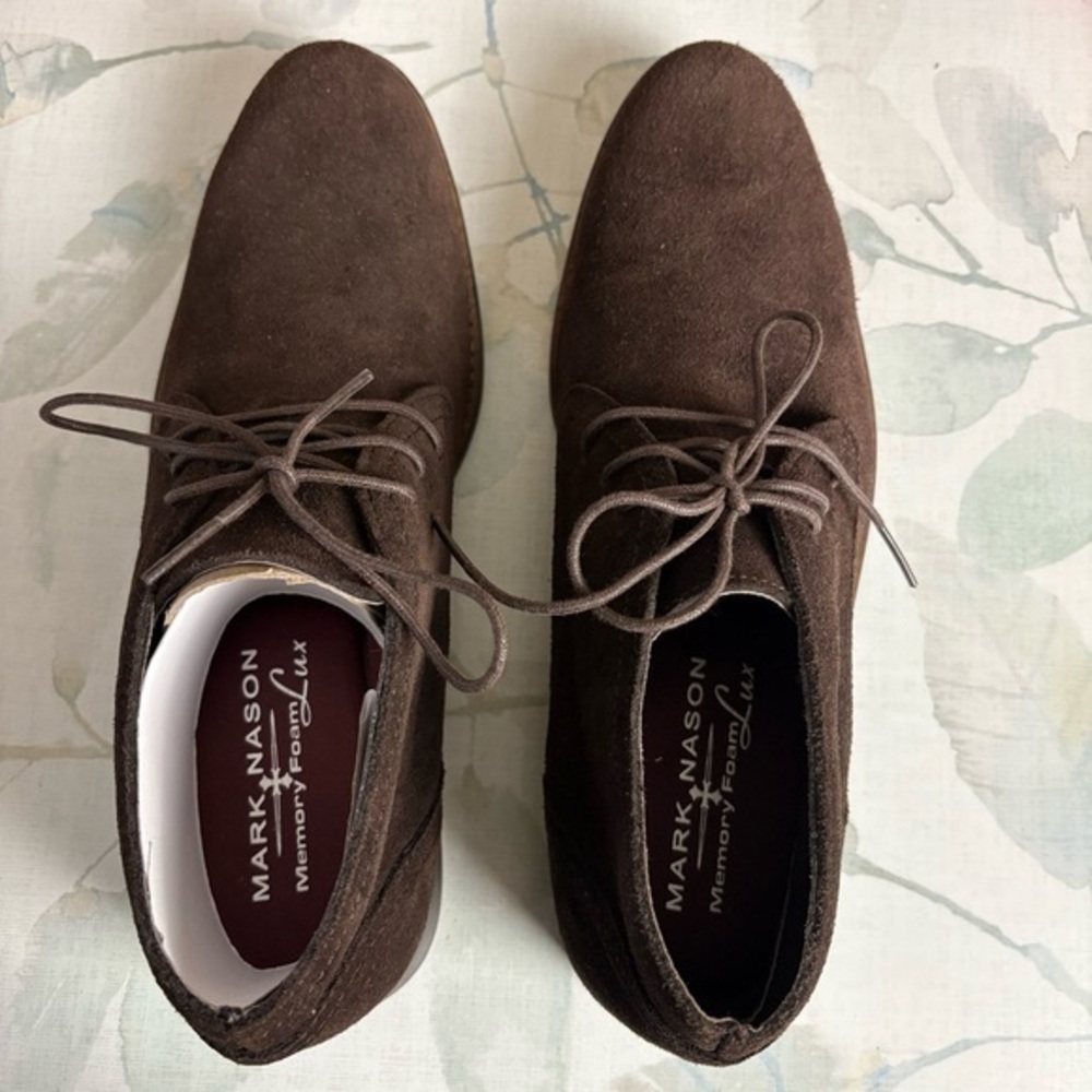 Mark Nason Los Angeles Men's Mulligan Boot Shoes Suede Chocolate Brown Size 7 - Picture 1 of 9